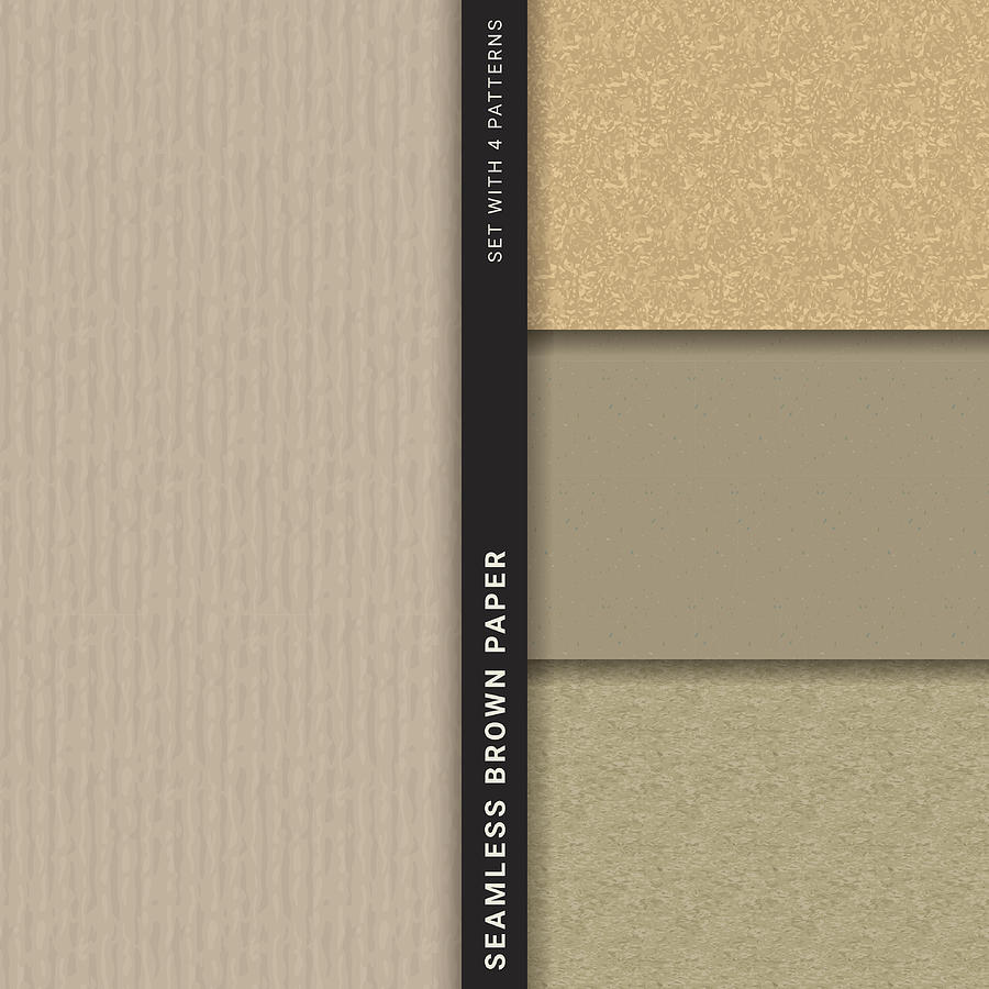Brown paper (Set with 4 seamless patterns) Drawing by Thoth_Adan