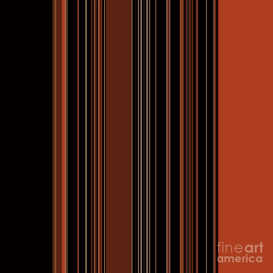 Brown Rust Stripes Digital Art