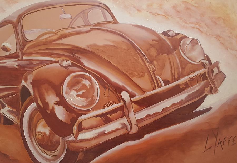 Brown Volkswagen Painting by Loraine Yaffe