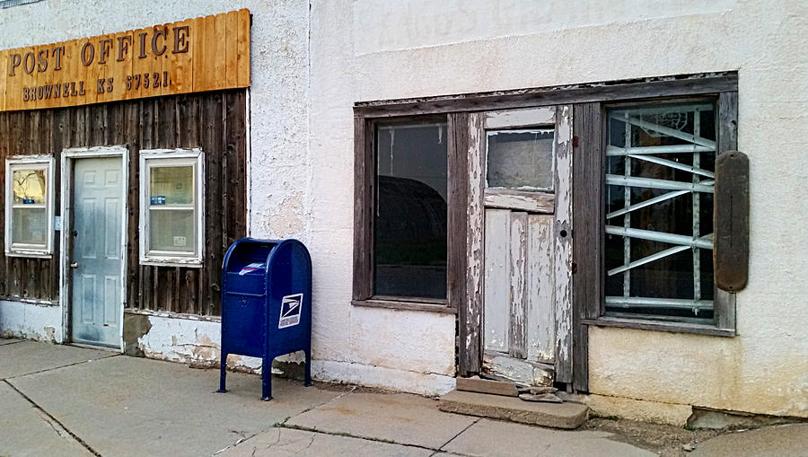 Brownell, Kansas Post Office  Photograph by Ally White