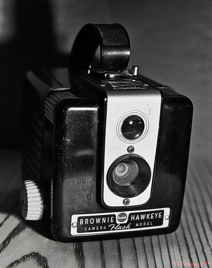 Brownie Flash Camera 1940s BW Photograph by Rene Vasquez