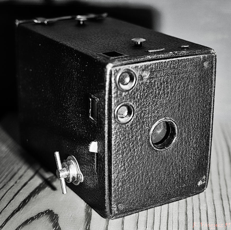 Brownie No. 2 Model D Camera 1920s BW Photograph by Rene Vasquez