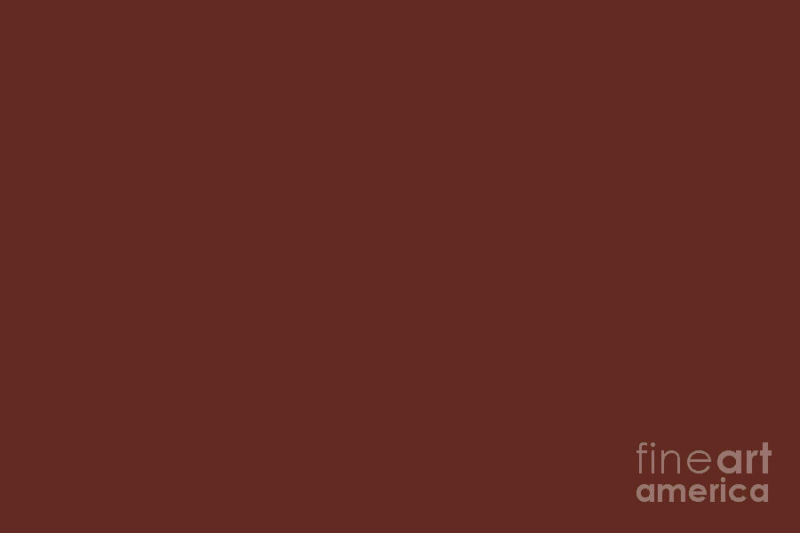 Brownish Red Trending Solid Color Jolie 2021 Color of the Year Accent Hue Terra Rosa Digital Art by PIPA Fine Art - Simply Solid