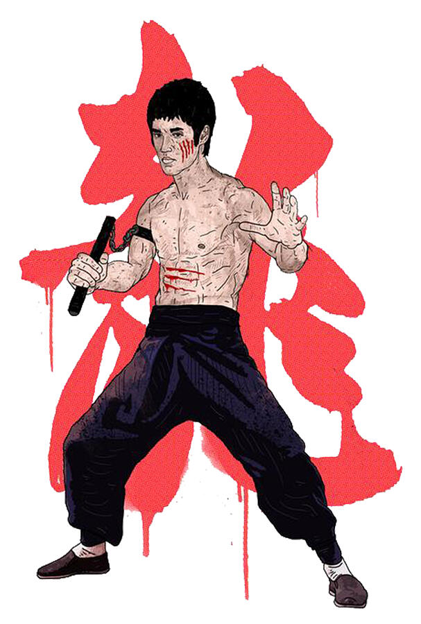 Bruce Lee Bloody Fight Digital Art by Rhandz Ballesteros - Fine Art America