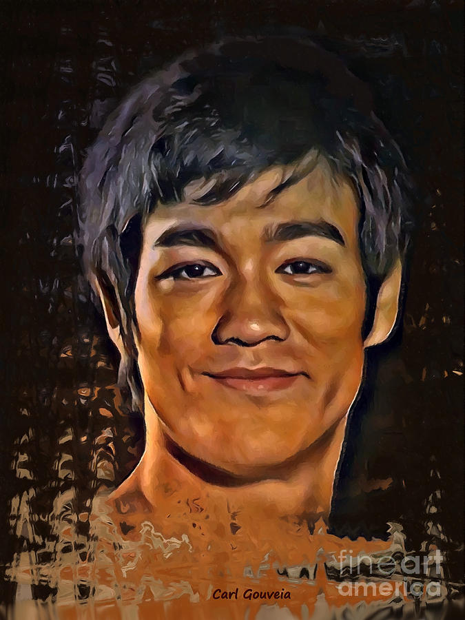 Bruce Lee Mixed Media by Carl Gouveia