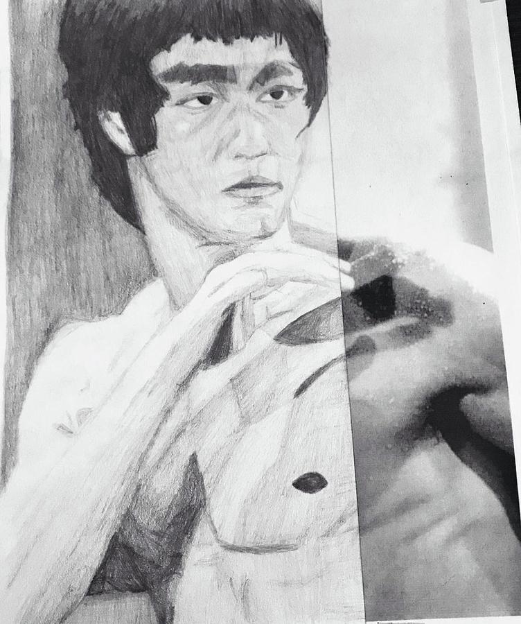 Bruce Lee Drawing Drawing By Darius Tuy Fine Art America