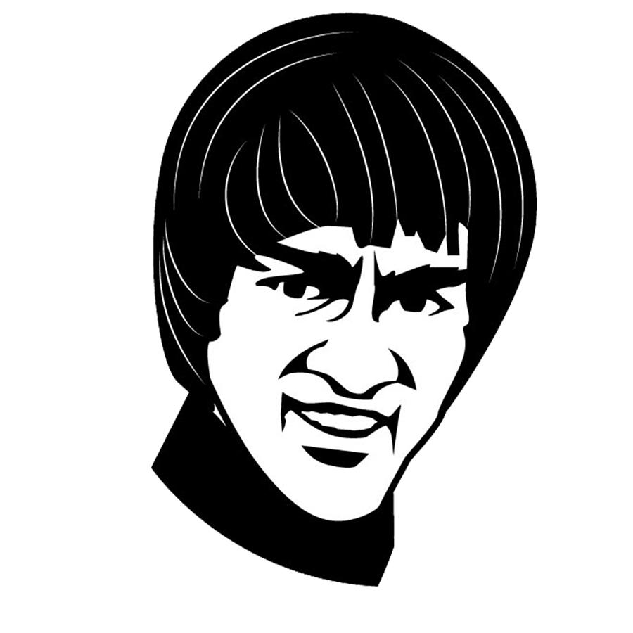 Bruce Lee decal, Tao of Jeet Kune Do, Bruce Lee, celebrities, monochrome,  head png | PNGWing