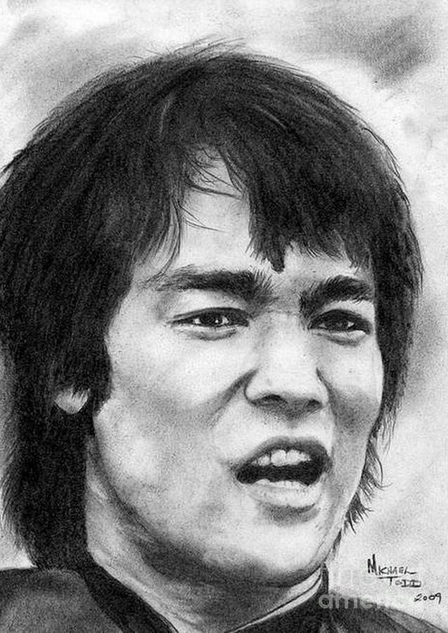 Bruce Lee Drawing by Michael Todd - Fine Art America