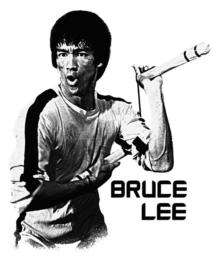 Bruce Lee Nunchucks Digital Art By Rhandz Ballesteros Fine Art America