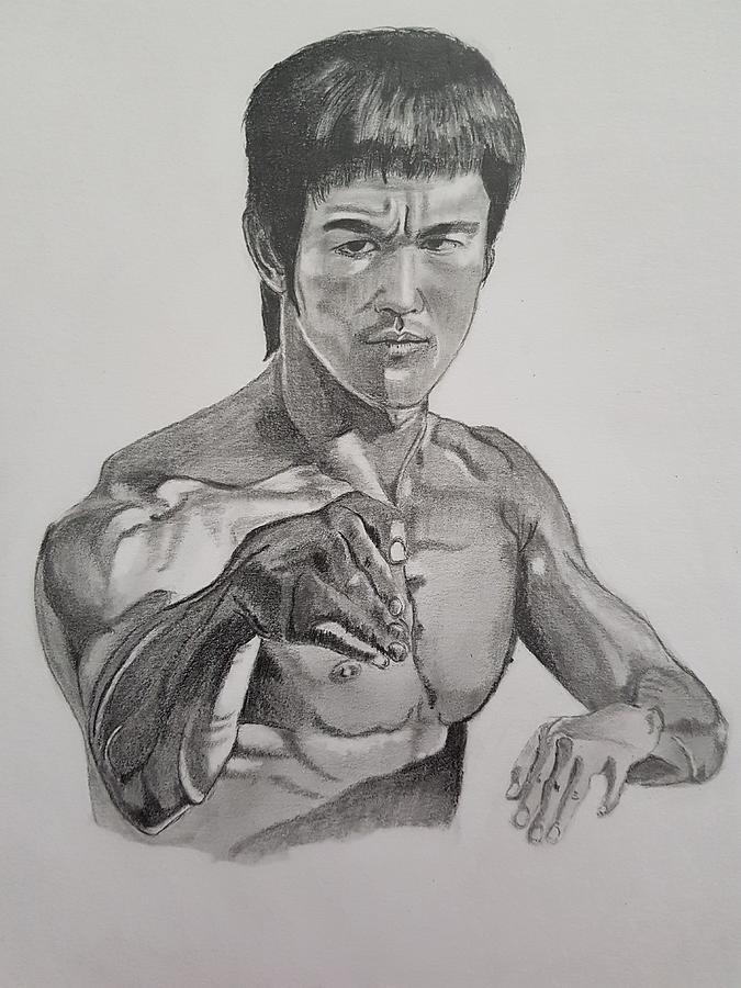 Bruce Lee Portrait Drawing by Joe Krarup - Fine Art America