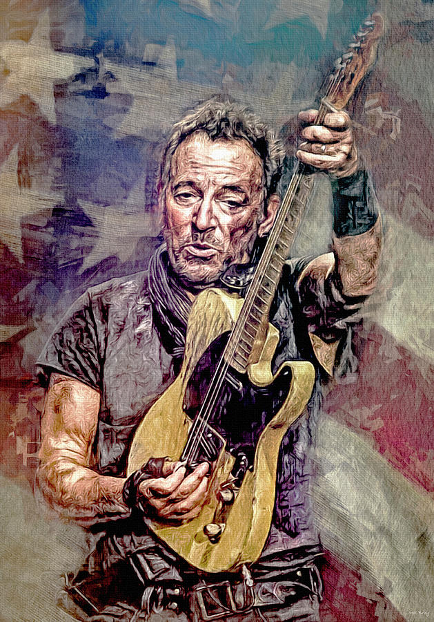 Bruce Mixed Media by Mal Bray | Pixels