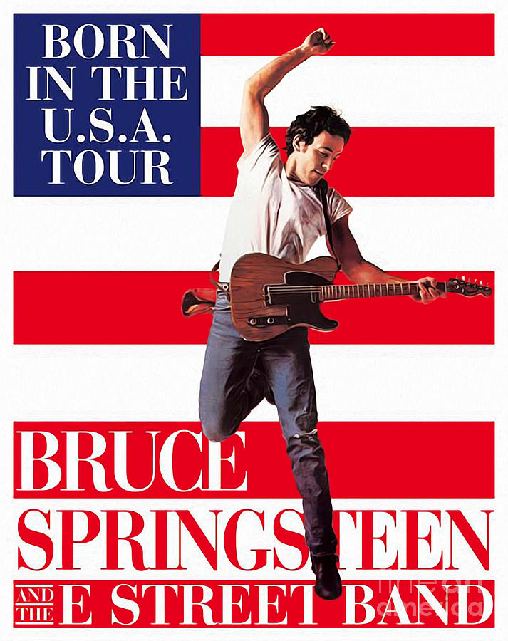 Bruce Springsteen 8acuarela arte decorativo pintura póster arte lienzo impresión decoración del hogar pinturas arte pared fotos carteles regalos dormitorio 