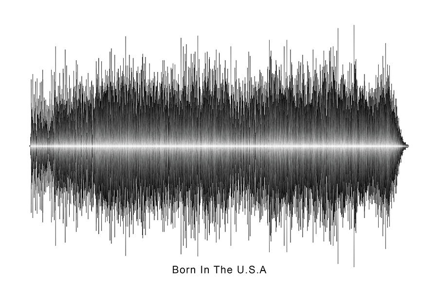 Bruce Springsteen born in the USA sound wave art Digital Art by ...