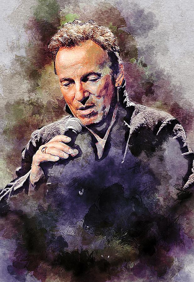 Bruce Springsteen Digital Art by Orville Leonards | Pixels