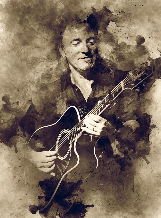 Bruce Springsteen Digital Art by Piero F Fearnley - Fine Art America