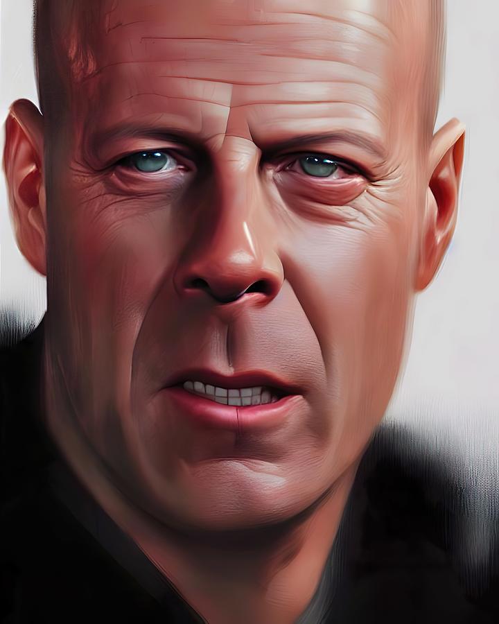 Bruce Willis #03 Digital Art by Obsidian Art-X | Fine Art America