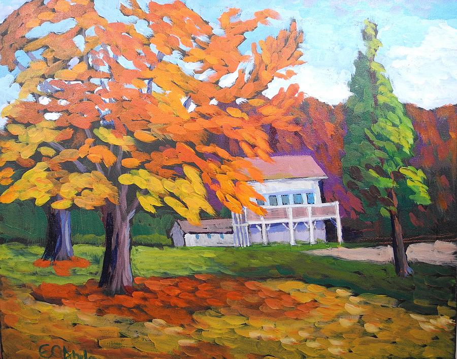 Fall Painting - Bruces Mills by Edward Abela