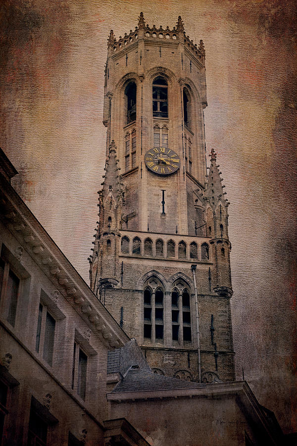 Bruges Belfry Clock Tower - Belgium  Photograph by Maria Angelica Maira