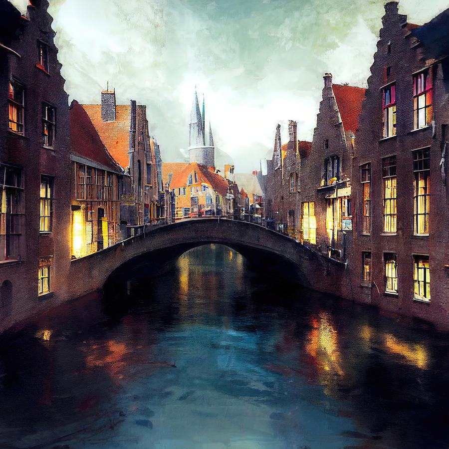 Bruges, Belgium - 16 Painting by AM FineArtPrints