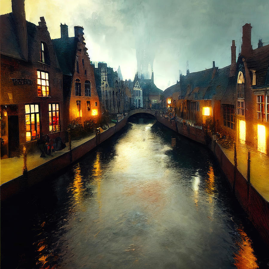 Bruges, Belgium - 17 Painting by AM FineArtPrints