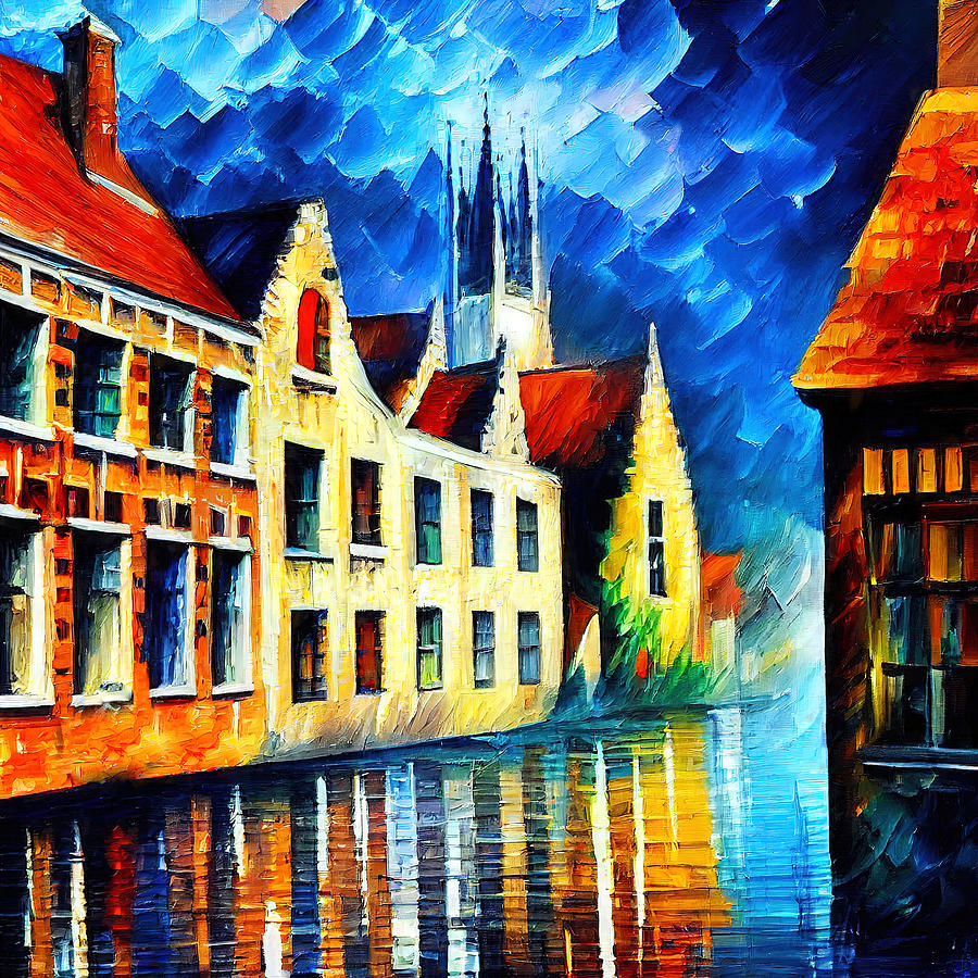 Bruges, Belgium - 18 Painting by AM FineArtPrints