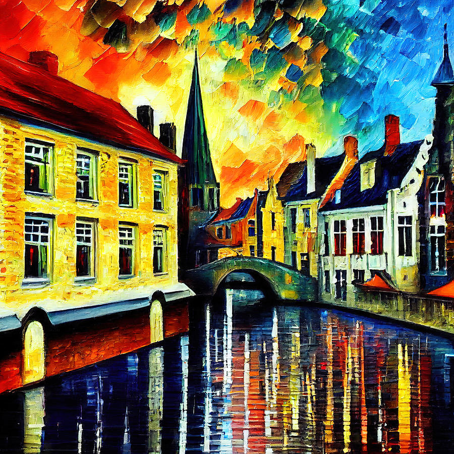 Bruges, Belgium - 19 Painting by AM FineArtPrints