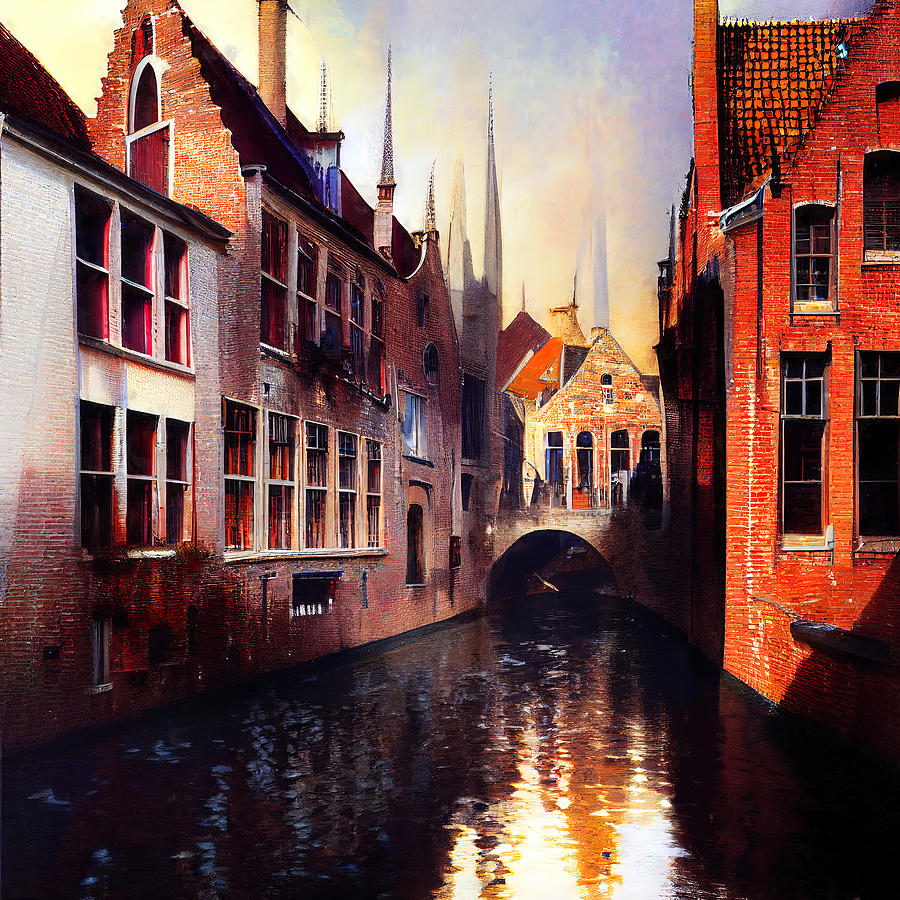Bruges, Belgium - 20 Painting by AM FineArtPrints