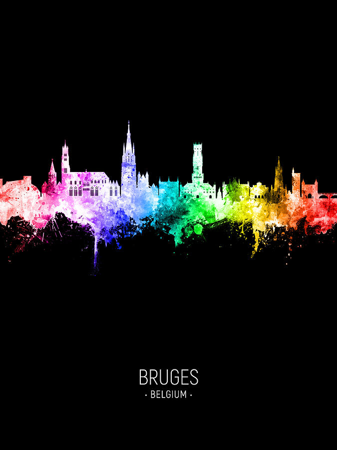 Bruges Belgium Skyline #11 Digital Art by Michael Tompsett