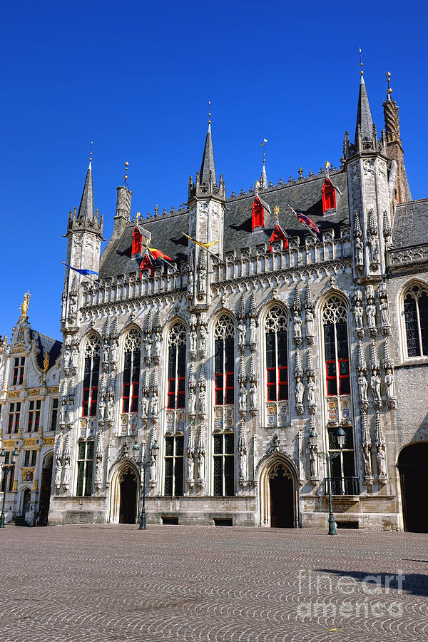 Bruges City Hall on Burg Square Photograph by Olivier Le Queinec