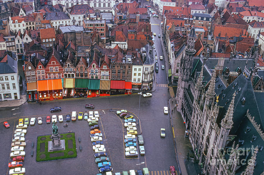 Bruges Market Square Photograph by Bob Phillips