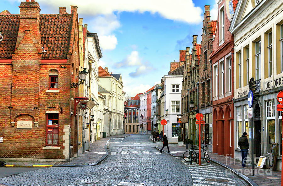 Bruges Old World Street Scene Photograph by John Rizzuto