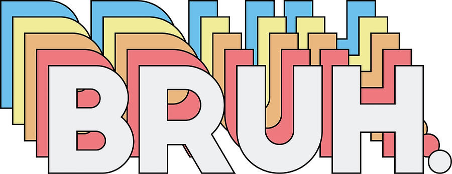 Bruh Poster red girl Painting by Joe Taylor | Fine Art America