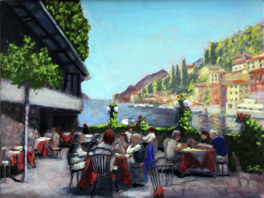 Brunch on Lake Como Painting by David Zimmerman