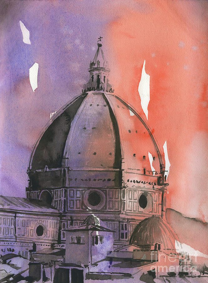Brunelleschis Dome- Florence Painting by Ryan Fox
