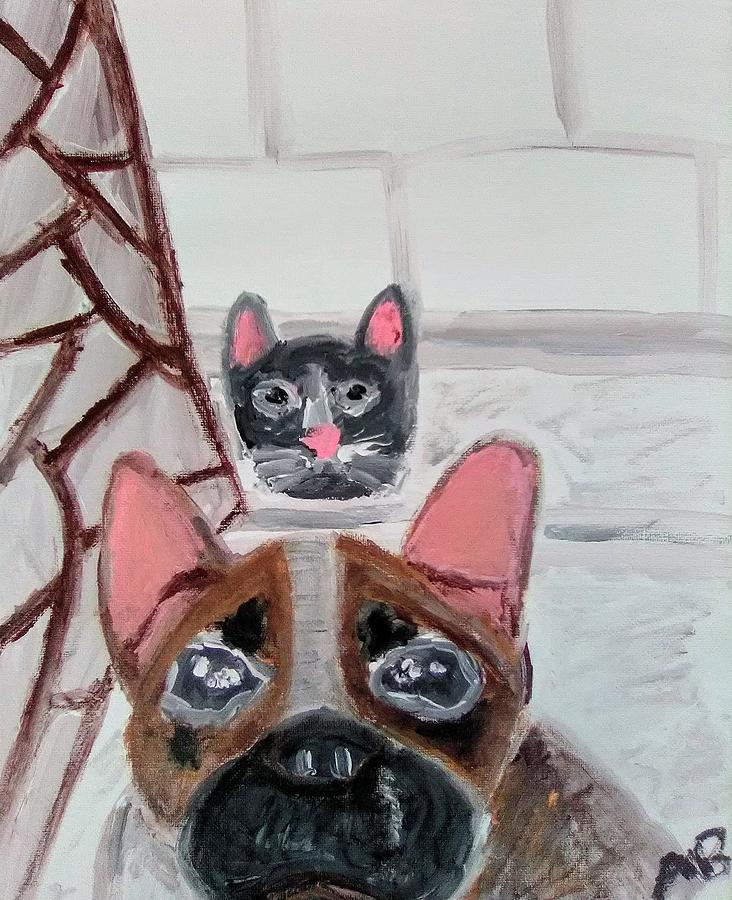 Bruno And Poppy - A Portrait Painting