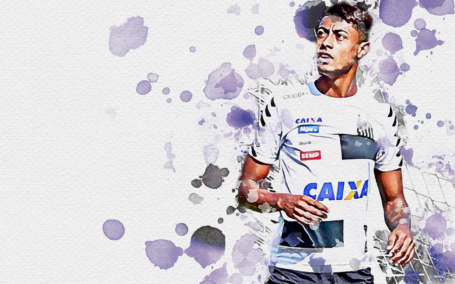 Bruno Henrique Brazilian Football Player Forward Santos Fc Serie A ...