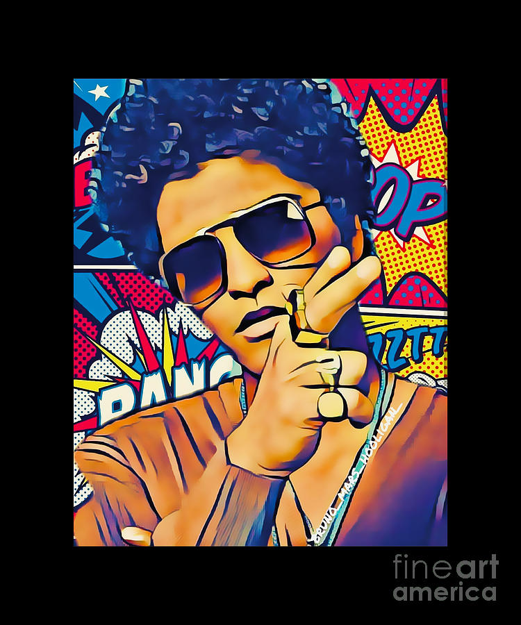 Bruno Mars Comic Digital Art