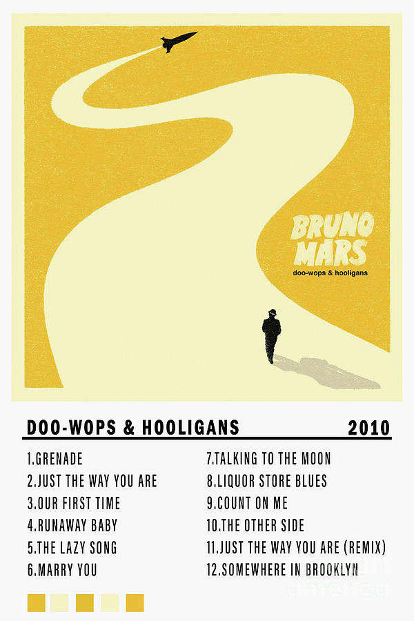 Bruno Mars Doowops And Hooligans Digital Art By Pdartace Pixels