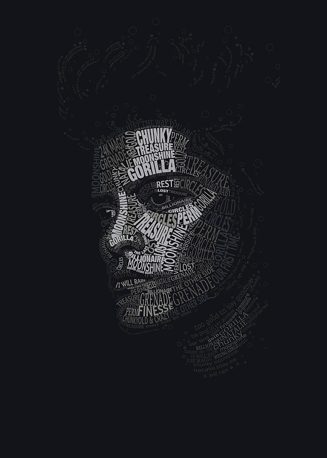 Bruno Mars Poster Poster Painting by Oscar Keith - Fine Art America