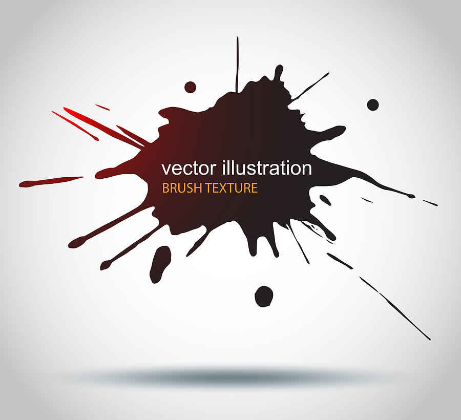 Brush Paint Stains, Vector Splatter Drawing by Josemarques75