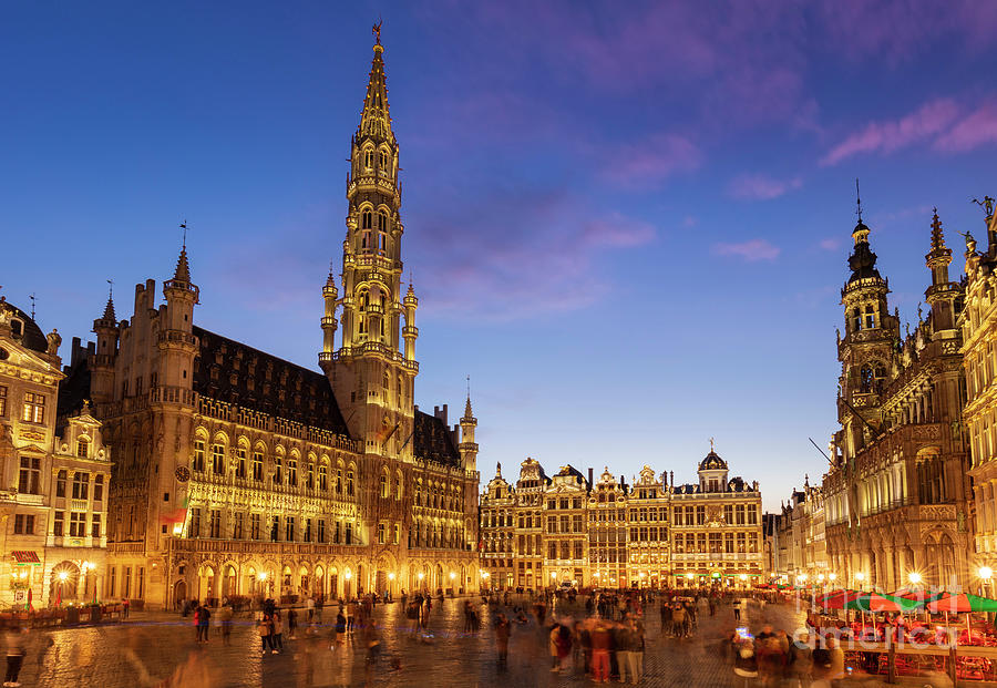 Brussels Grand Place at night Photograph by Neale And Judith Clark