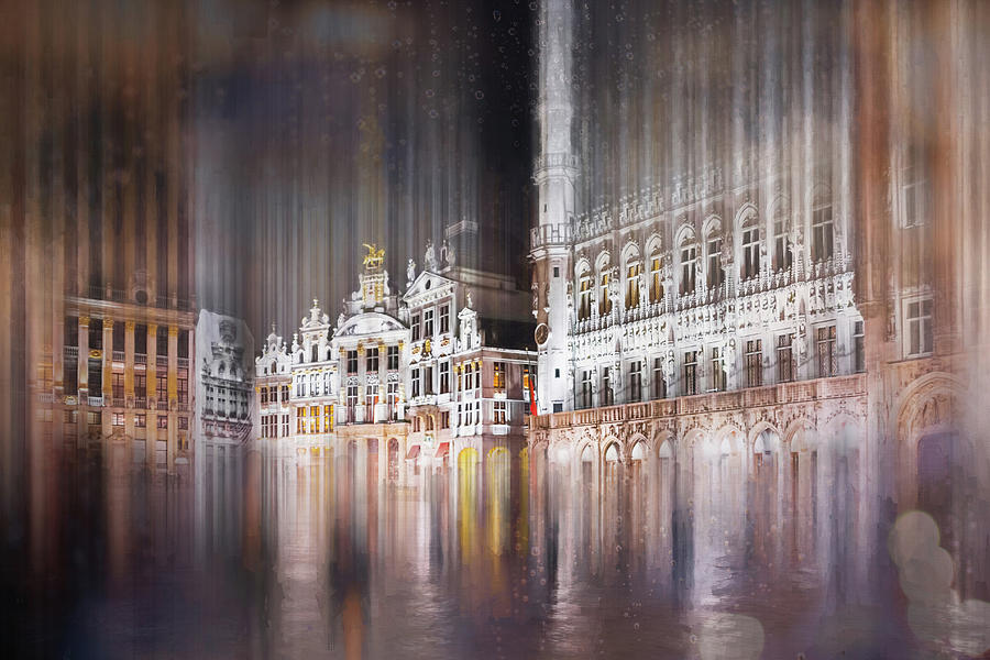 Brussels Grand Place by Night  Photograph by Carol Japp