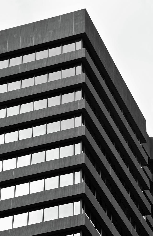 Brutalist lines - Pinnacle Building Leeds Photograph by Philip Openshaw