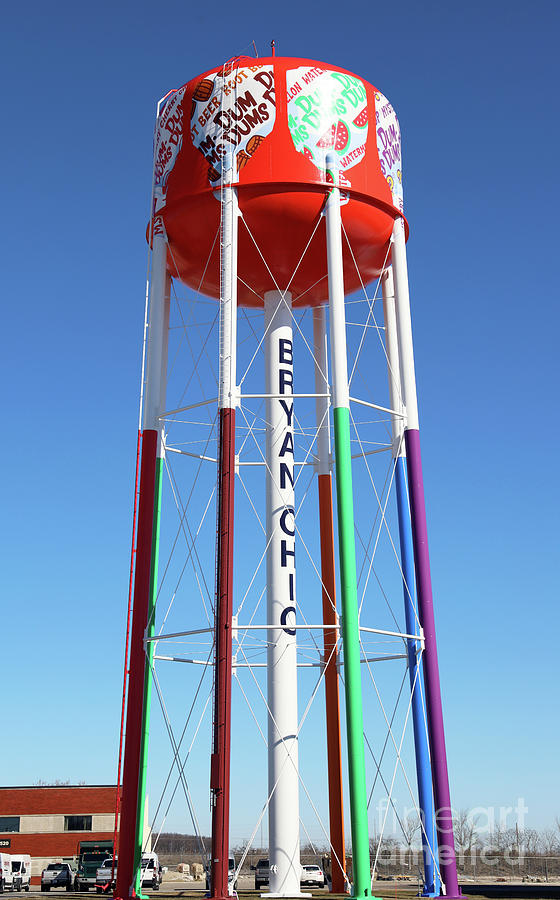 Bryan Ohio Water Tower 9878 Photograph by Jack Schultz - Fine Art America