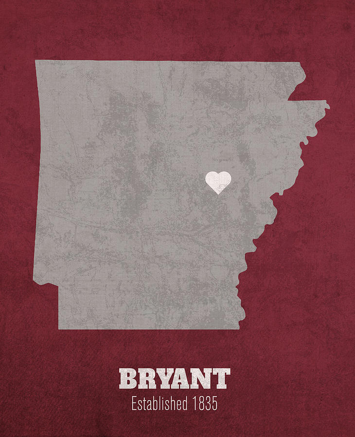 Map Of Bryant Arkansas Bryant Arkansas City Map Founded 1835 University Of Arkansas Color Palette Mixed Media By Design Turnpike | Pixels Map Of Bryant Arkansas Bryant Arkansas City Map Founded 1835 University Of Arkansas Color Palette Mixed Media By Design Turnpike | Pixels
