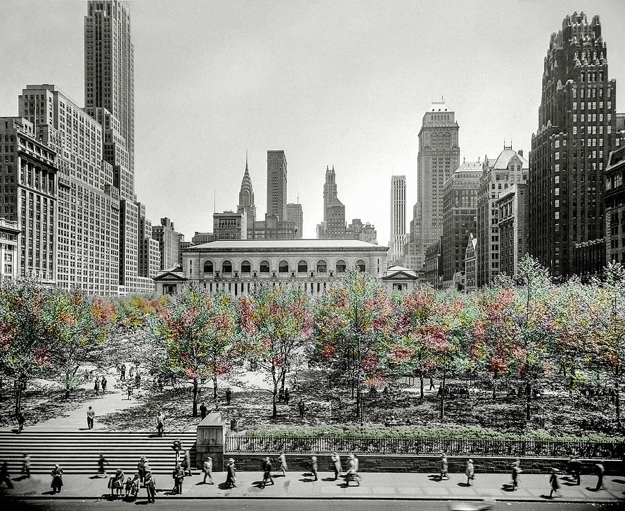 Bryant Park 1948 Photograph by Andrew Fare