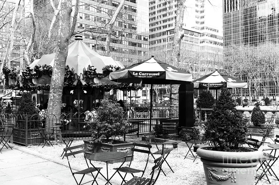 Bryant Park Le Carrousel Ride in New York City Photograph by John Rizzuto
