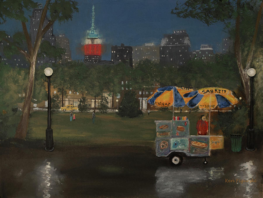 Bryant Park Painting Painting by Ken Figurski