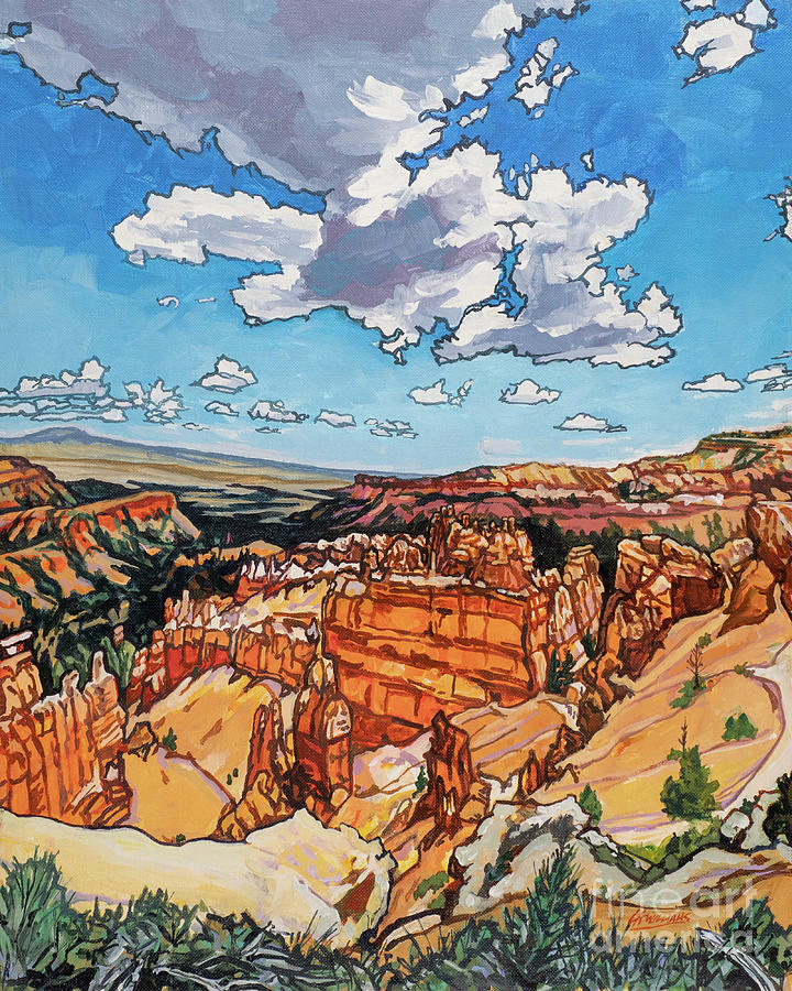 Bryce Brewing Monsoons - LWBRY Painting by Lewis Williams OFS