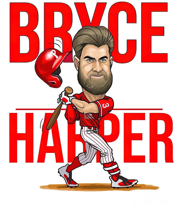 Bryce Harper Caricature Painting by Wood Hill - Fine Art America